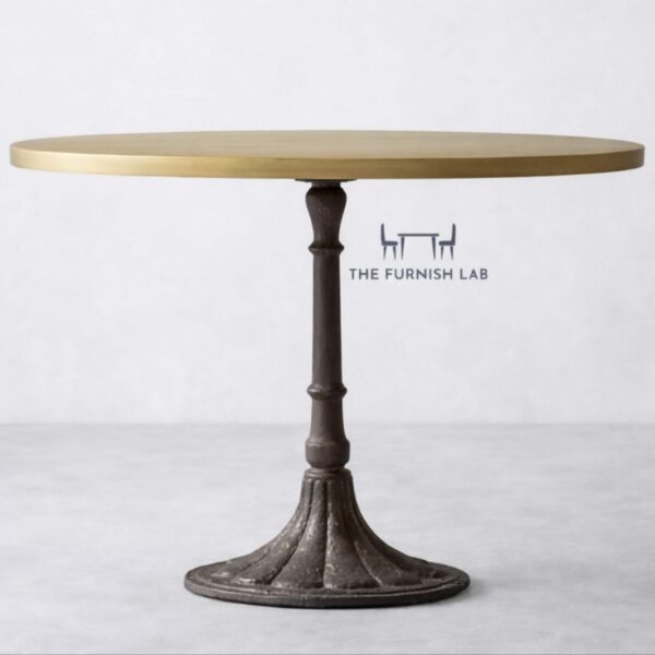TFL_Table_7 Round Table with Cast-Iron Frame