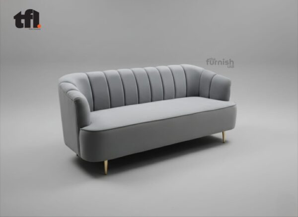 Art-Deco Channel Back Sofa