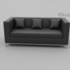 Modern Tuxedo Sofa (arms and back same height, clean lines, quilted seat with metal base)
