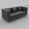 Modern Tuxedo Sofa (arms and back same height, clean lines, quilted seat with metal base)