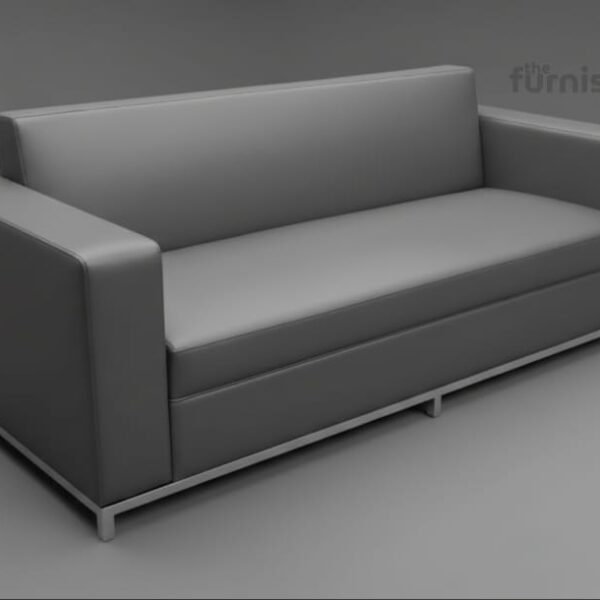 Modern Box Sofa Modern Box Sofa (straight arms, tight back, clean rectangular base with metal sled legs)
