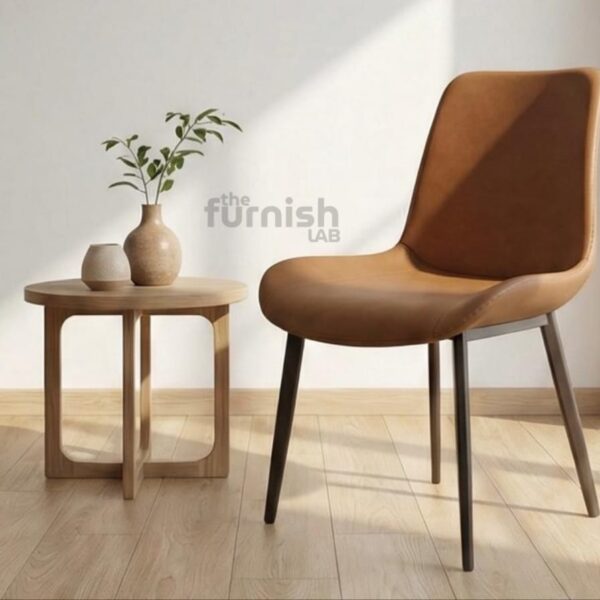 tfl-MS-chair-cs-2 Modern Leather Touch Dining Chair with MS Frame